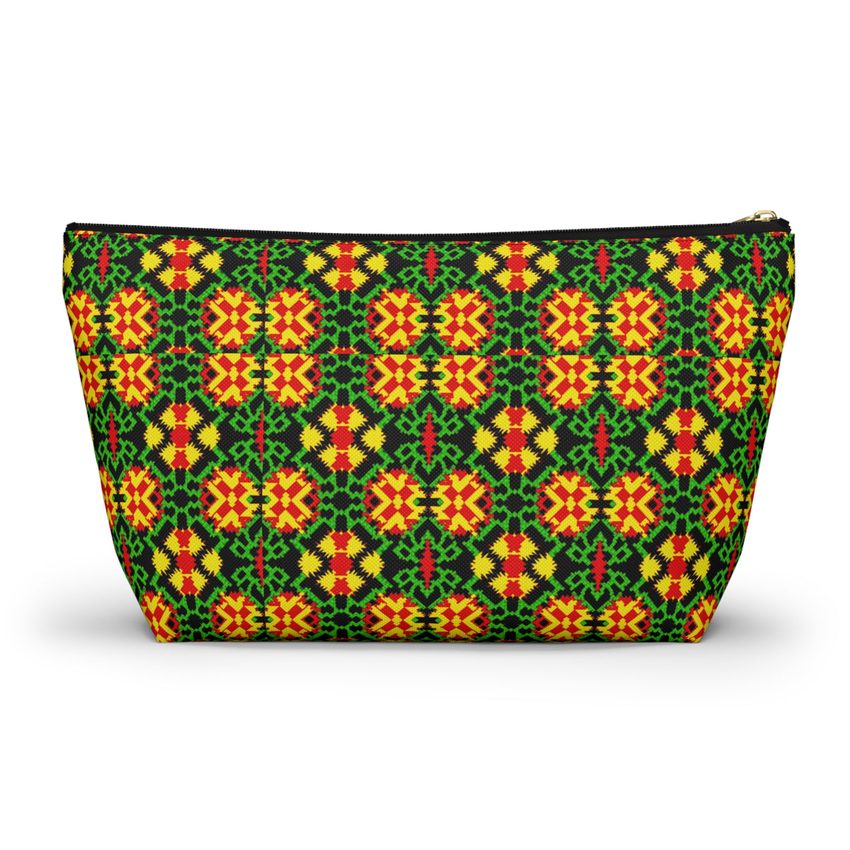Geometric Kaleidoscope Accessory Pouch | T-Bottom Zipper Pouch