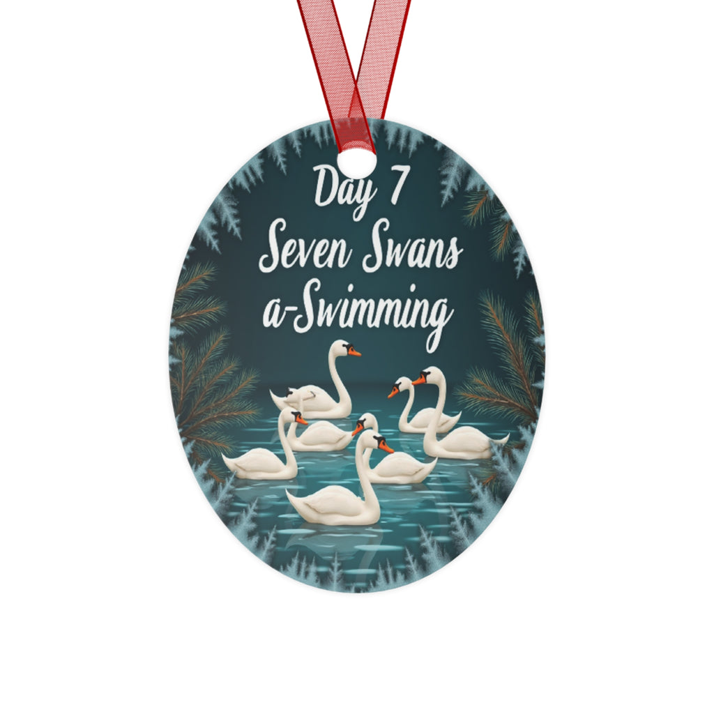Metal Ornaments, Seven Swans a-Swimming Christmas Decor, Holiday Ornaments, Hanging Decorations, Festive Baubles, Unique Gift Idea