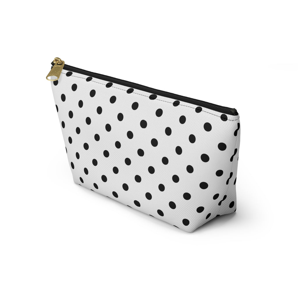 Black Polka Dot Accessory Pouch