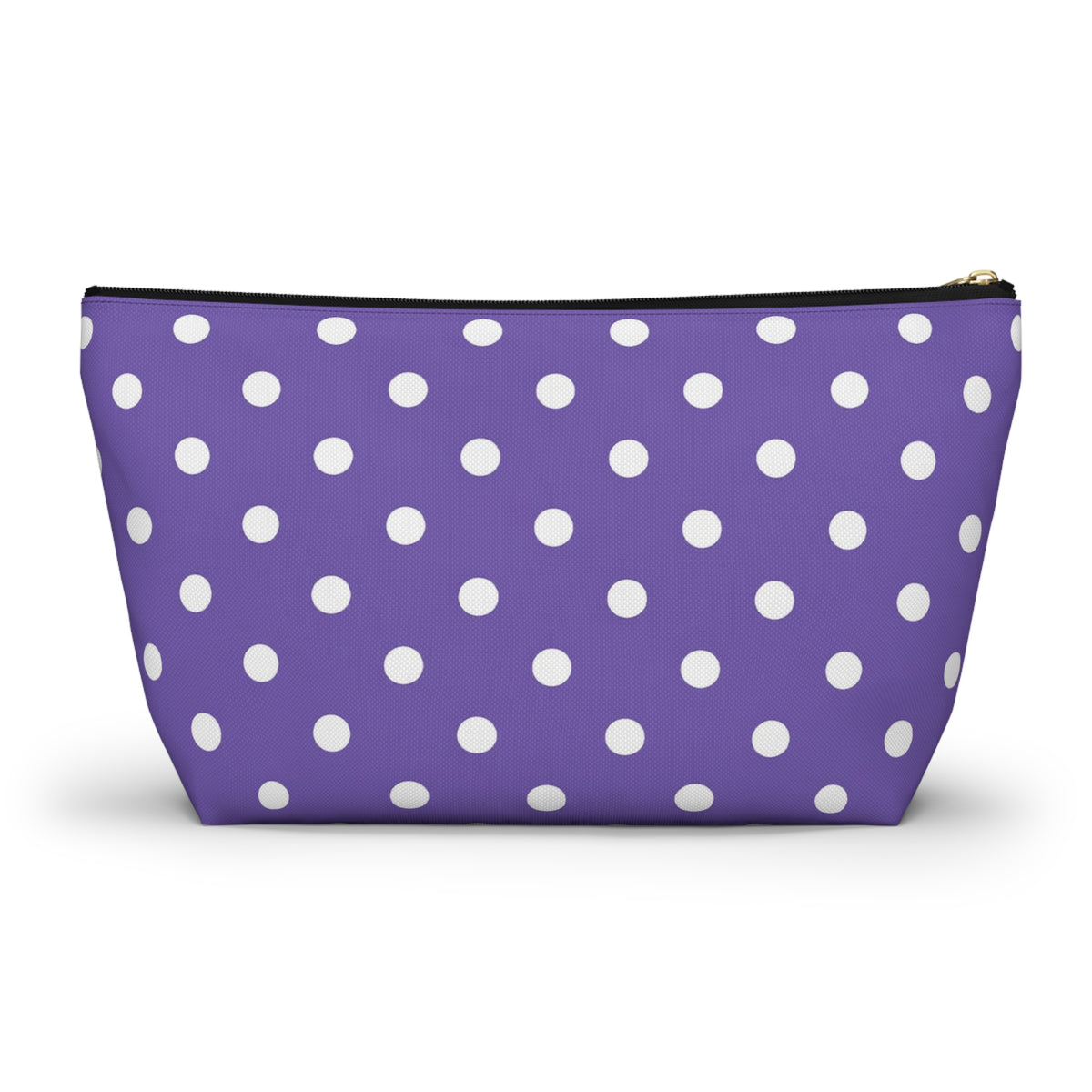 Purple with White Polka Dot Pattern Accessory Pouch