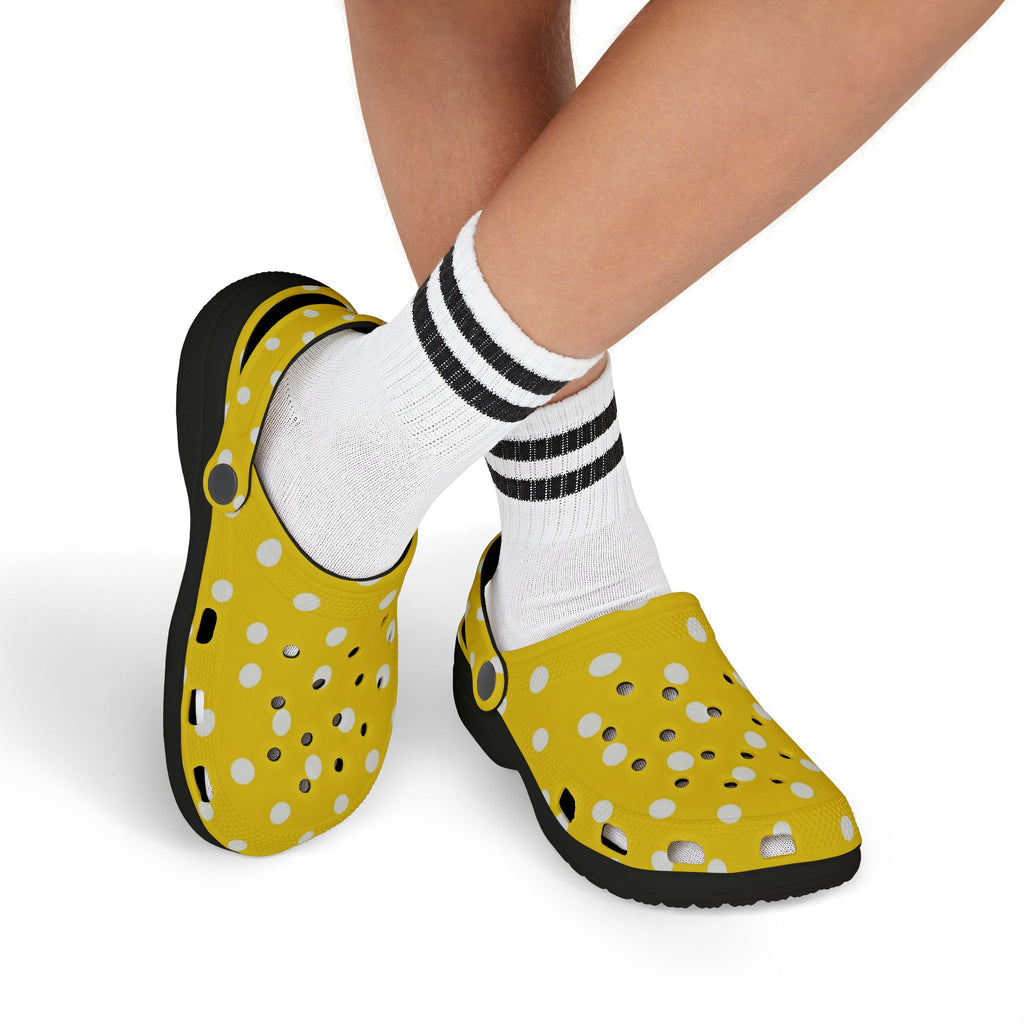Kids Yellow Polka Dot EVA Foam Clogs