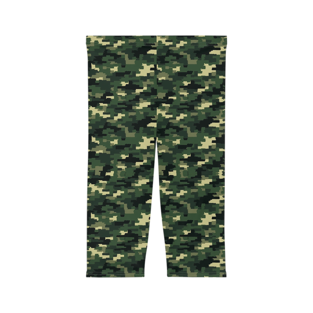 Green Camo Capri Leggings | Camo Print Leggings