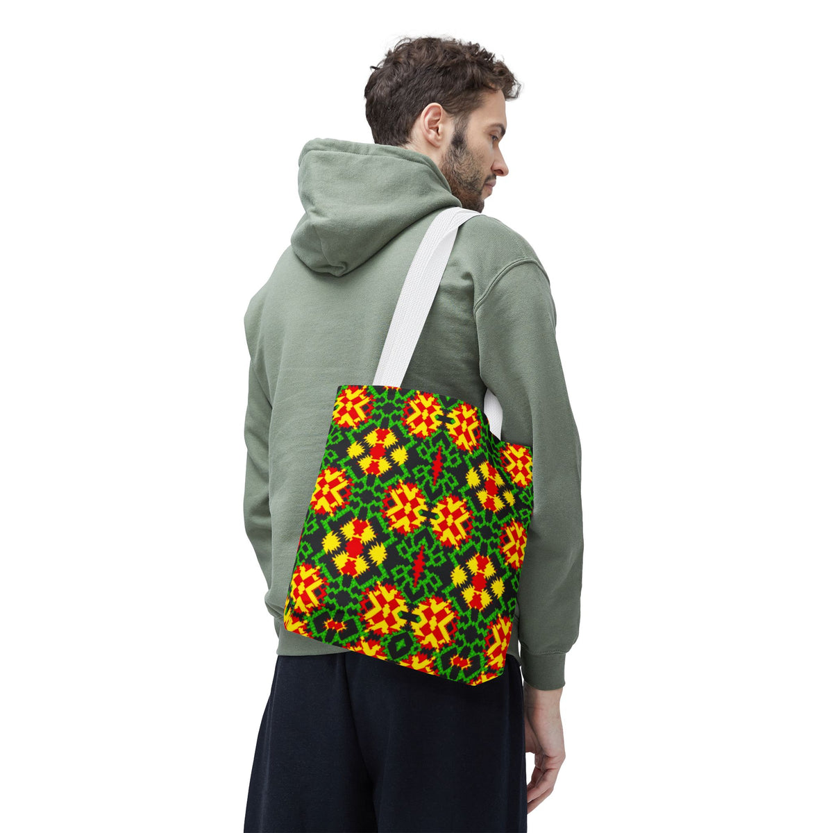 African Print Tote Bag, Ankara Tote, Ethnic Style Handbag, Colorful Market Bag, Tribal Print Shoulder Bag, Beach Tote