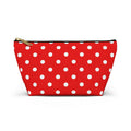 Red White Polka Dot Accessory Pouch