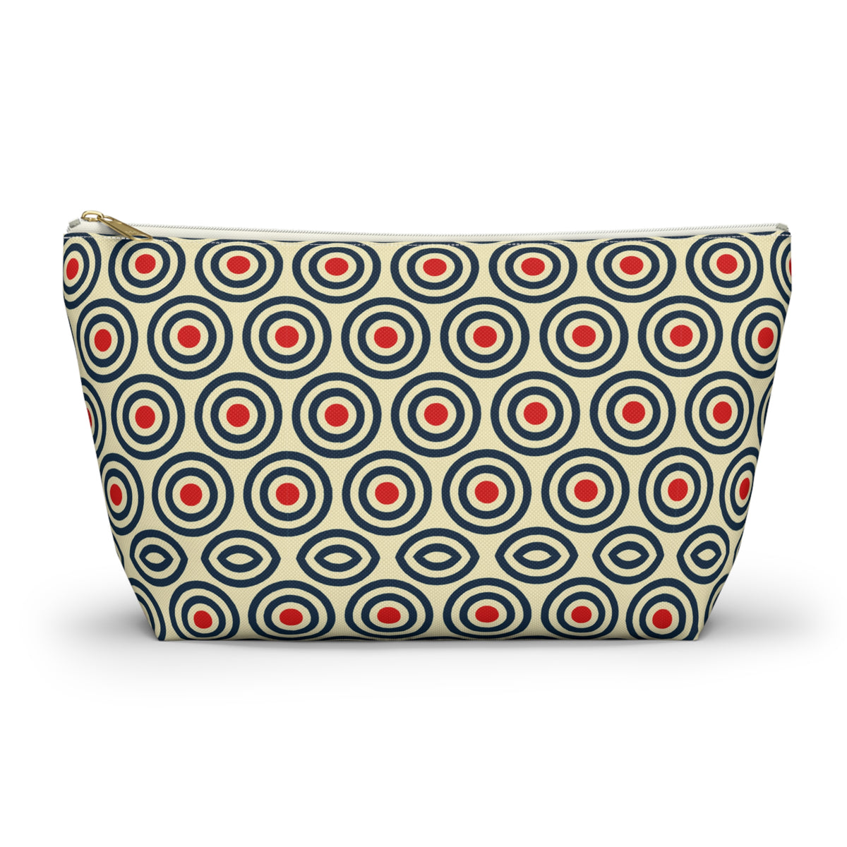 Retro Concentric Circles Accessory Pouch