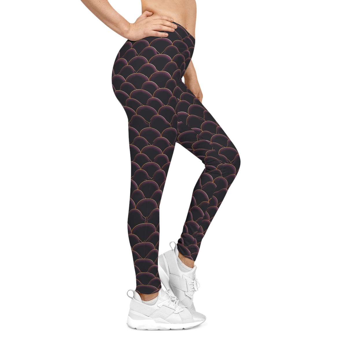 Scales Wave Pattern Leggings Women's Casual Leggings (AOP)