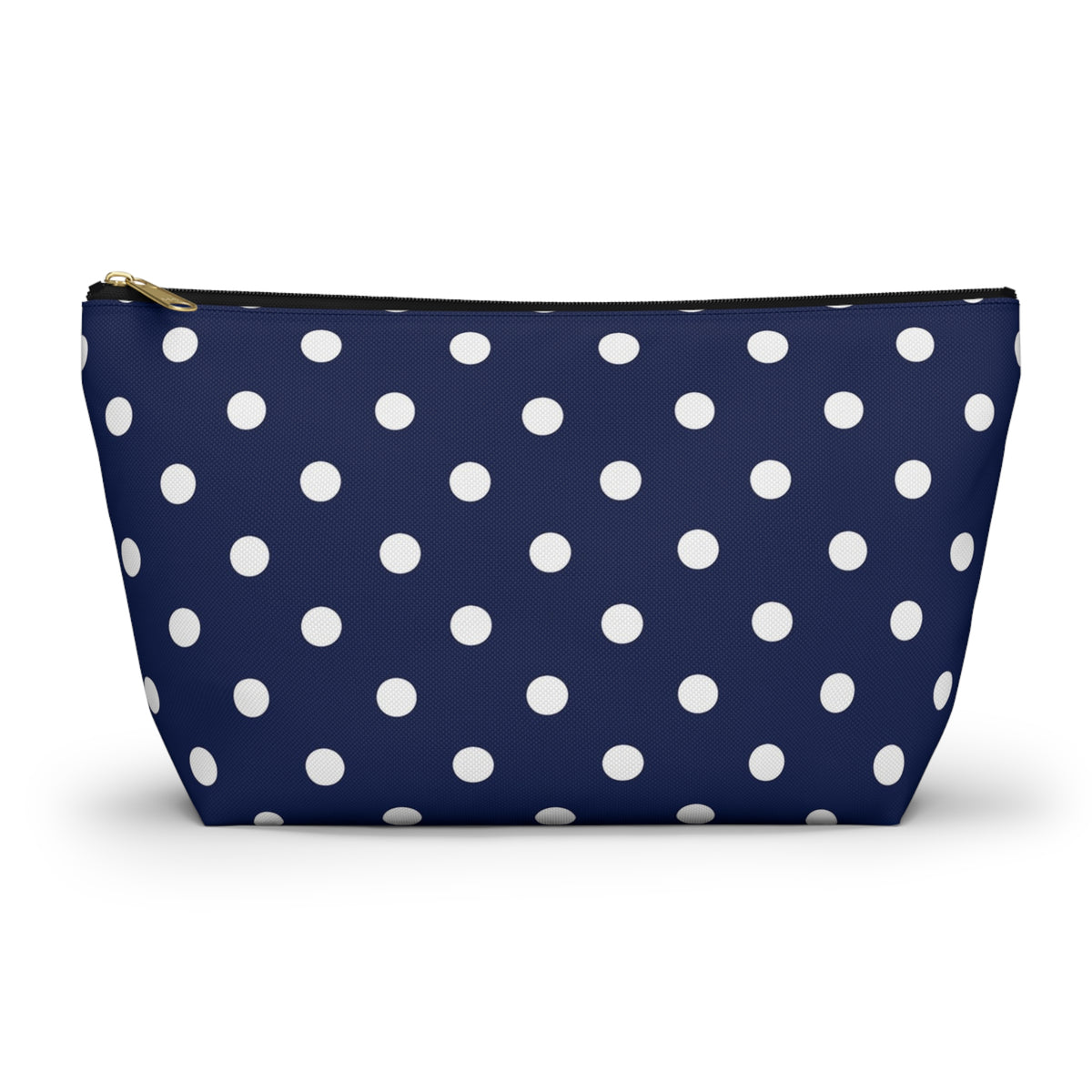 Navy White Polka Dot Accessory Pouch | Makeup Bag