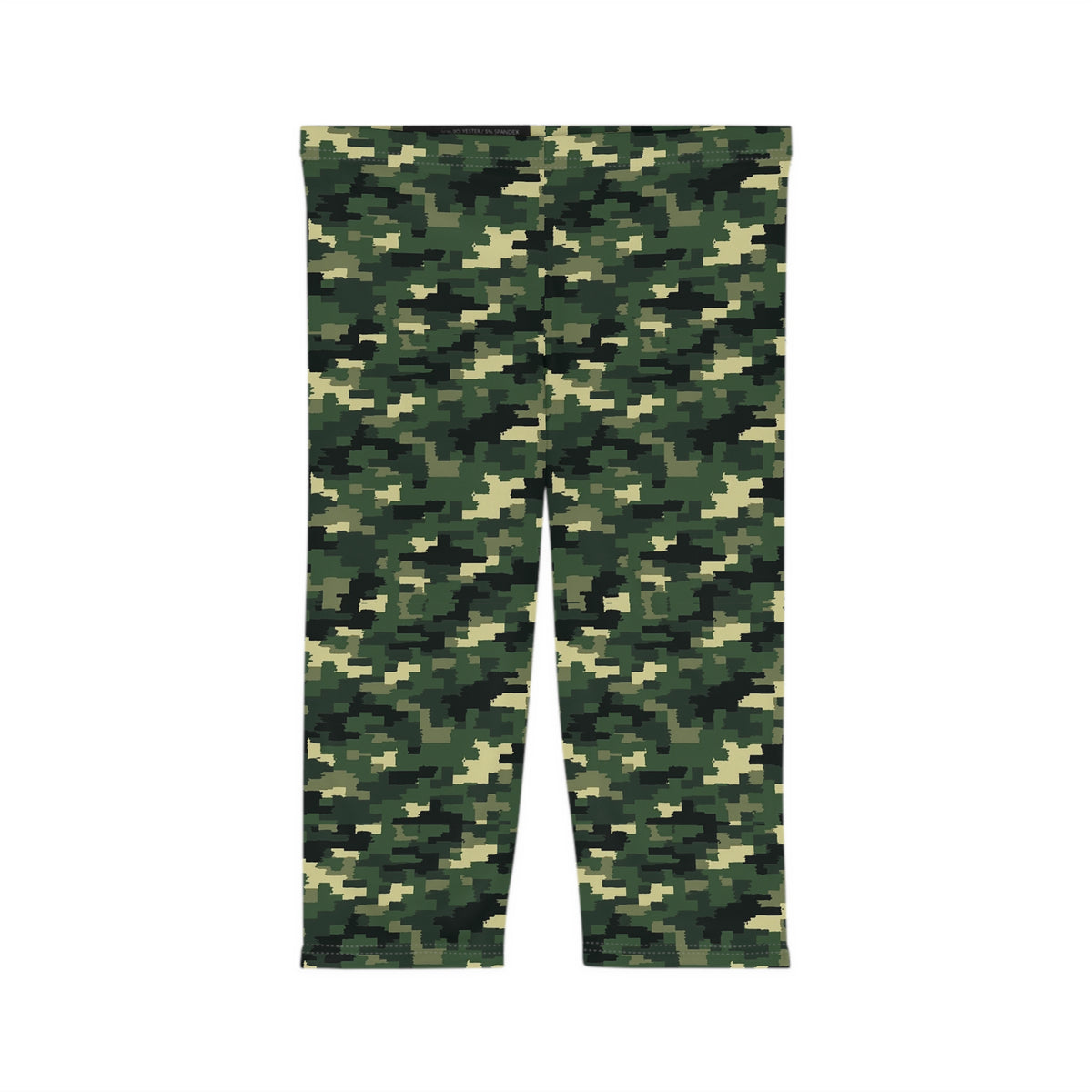 Green Camo Capri Leggings | Camo Print Leggings