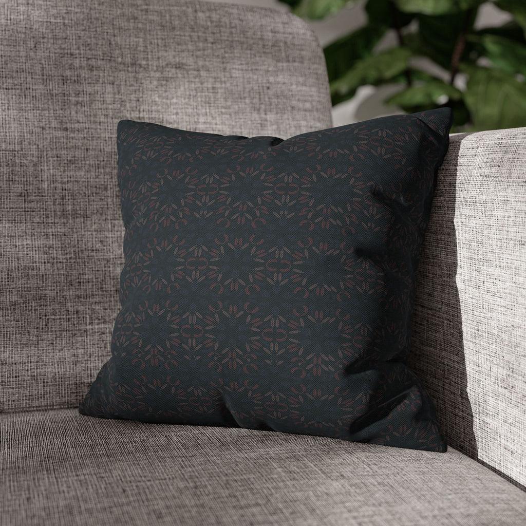 Dark Geometric Mosaic Pillowcase | Spun Polyester Square Pillowcase