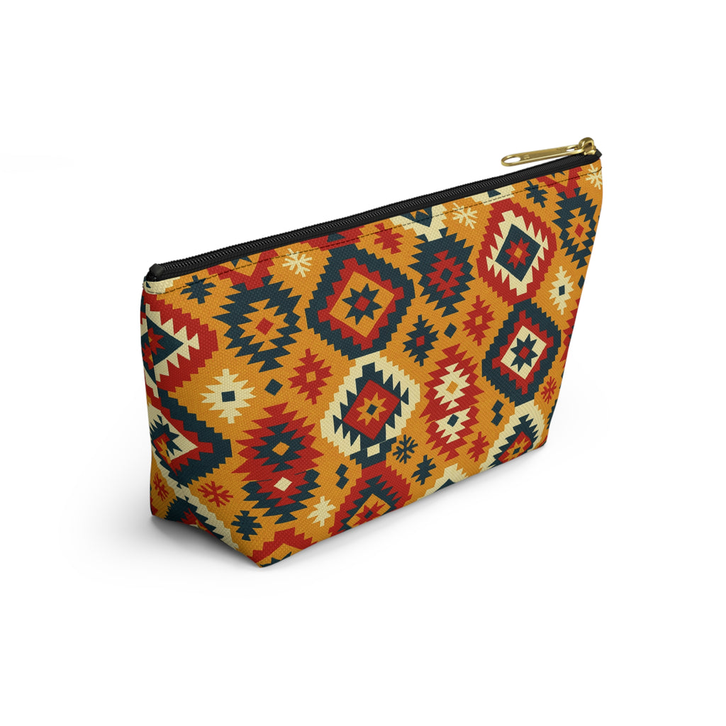 Southwestern Geometric Accessory Pouch | T-Bottom Makeup Bag
