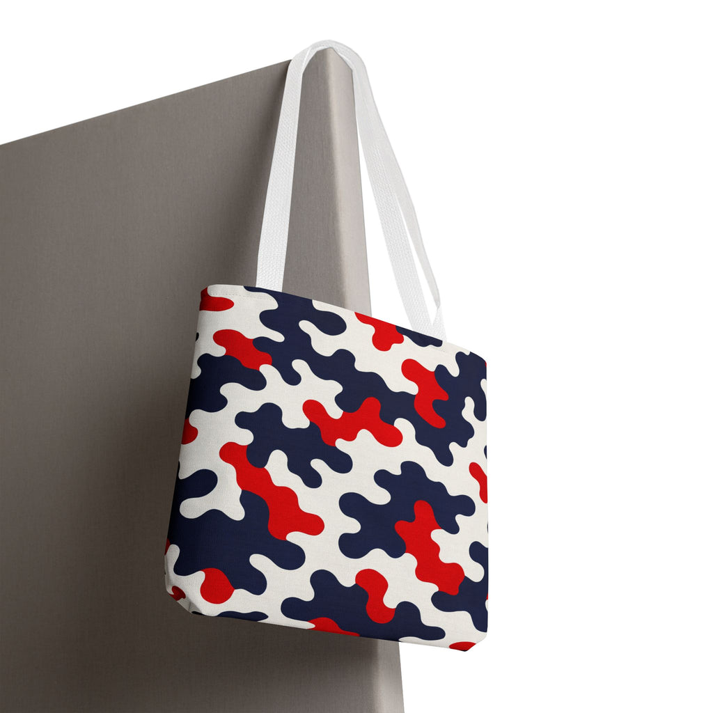Black White Abstract Camouflage Tote Bag | All-Over Print