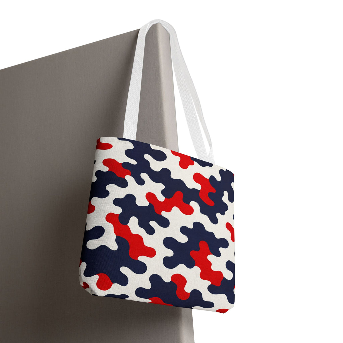 Black White Abstract Camouflage Tote Bag | All-Over Print