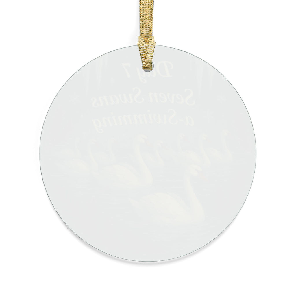Seven Swans a-Swimming Ornament | Acrylic Christmas Tree Decoration | 12 Days of Christmas Ornament | Holiday Keepsake Gift & Festive Décor