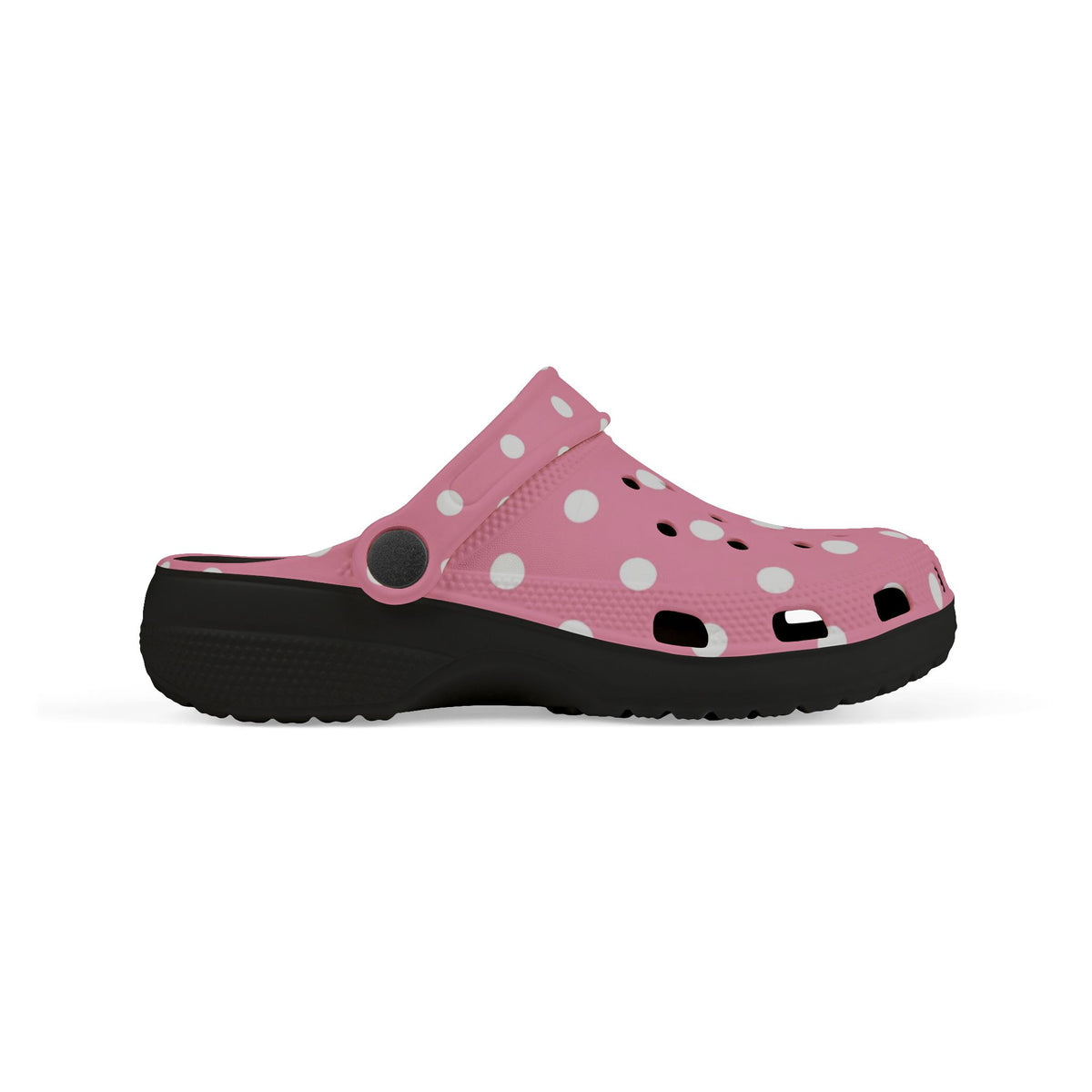 Kids Pink Polka Dot Foam Clogs — Lightweight EVA Slip-On Shoes