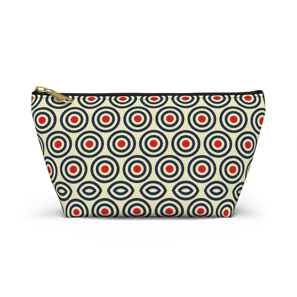 Retro Concentric Circles Accessory Pouch