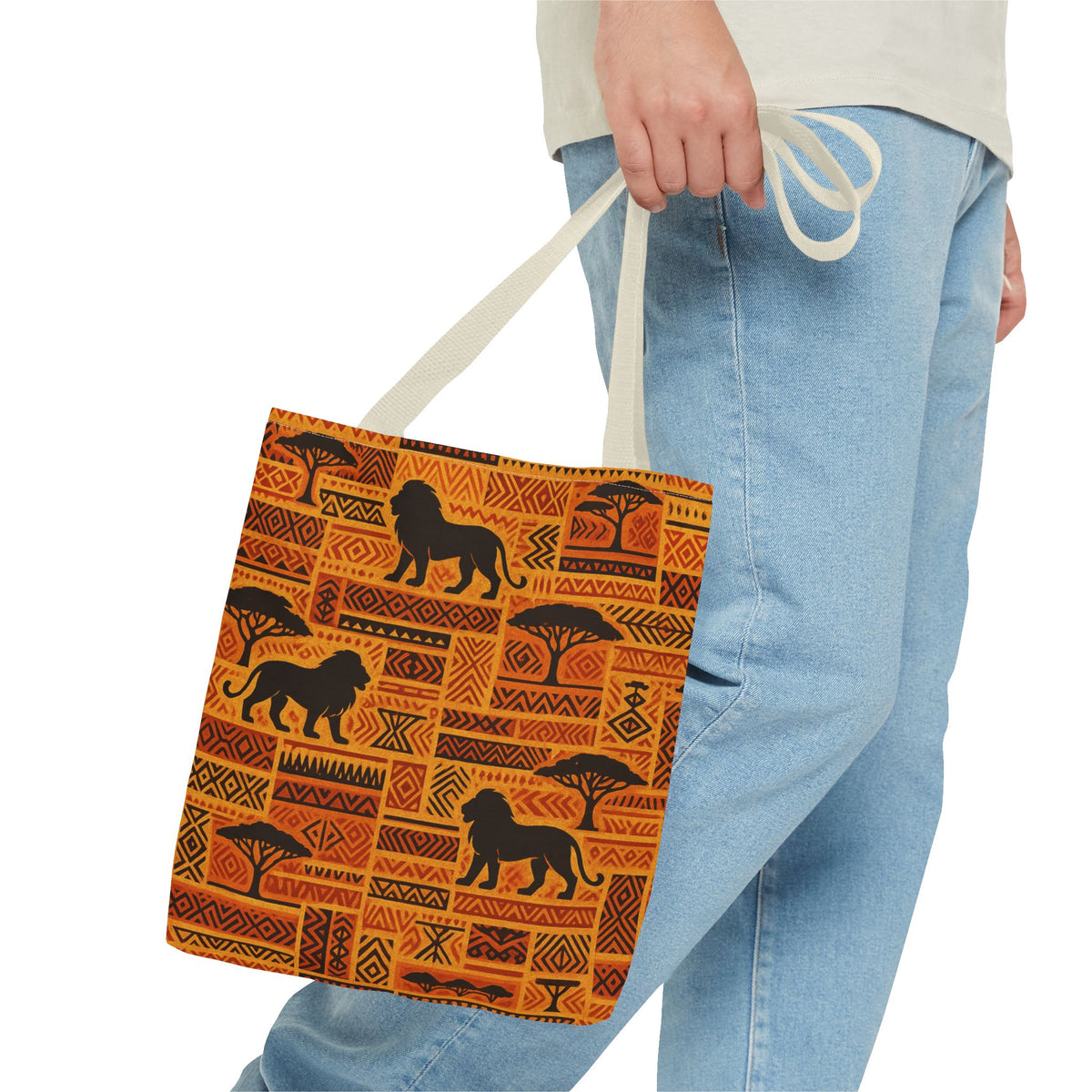 African Safari Lion Pattern Tote