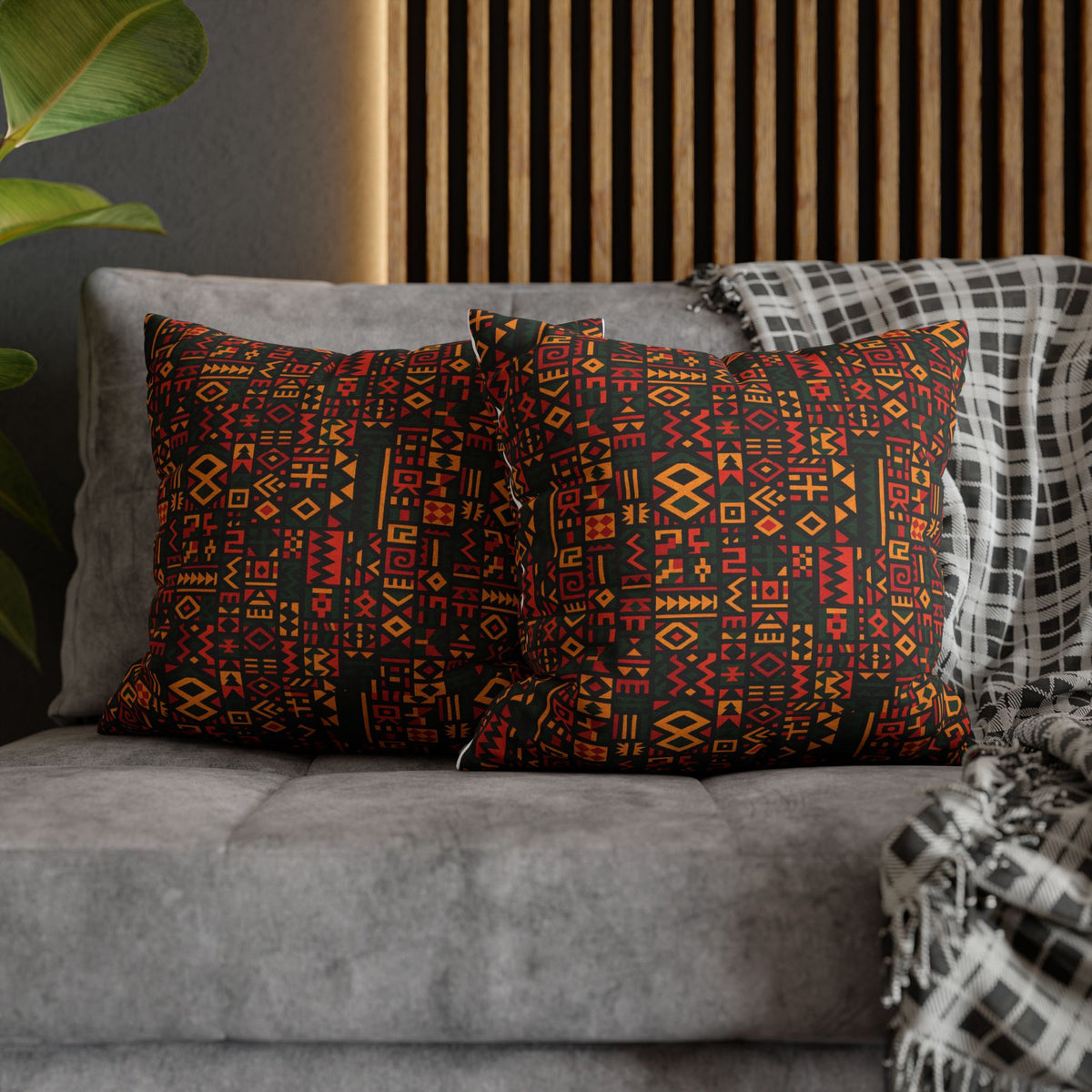 Tribal Geometric Pattern Pillowcase | Spun Polyester Square Pillowcase