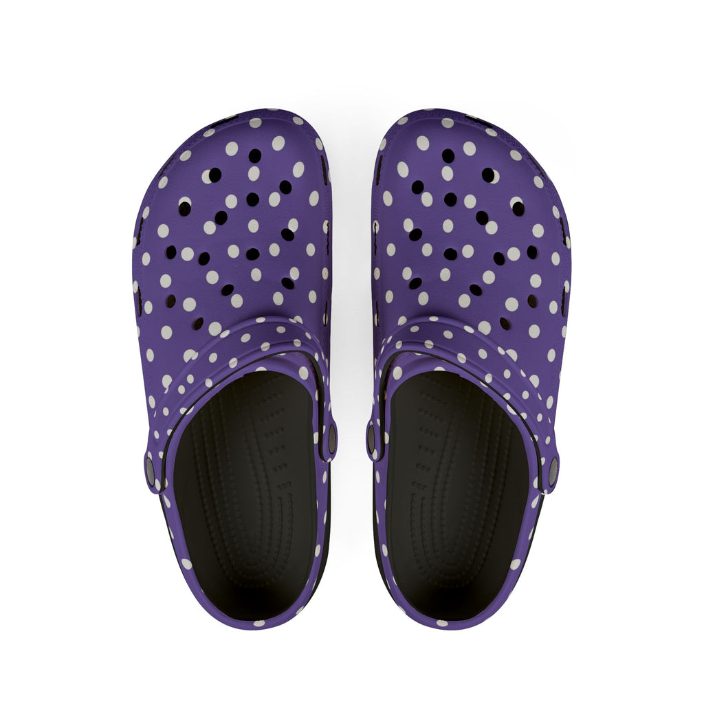 Purple Polka Dot EVA Foam Clogs