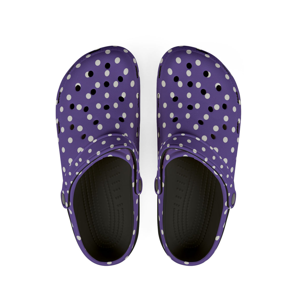 Purple Polka Dot EVA Foam Clogs