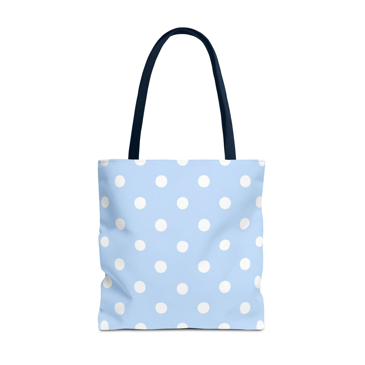 Light Blue with White Polka Dots on Baby Blue Tote