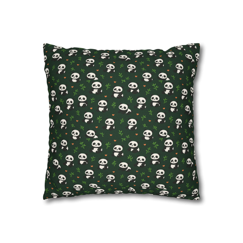 Panda Pattern Pillowcase, Decorative Pillow Cover, Animal Print Cushion Case, Cute Home Decor Accent, Gift for Panda Lovers