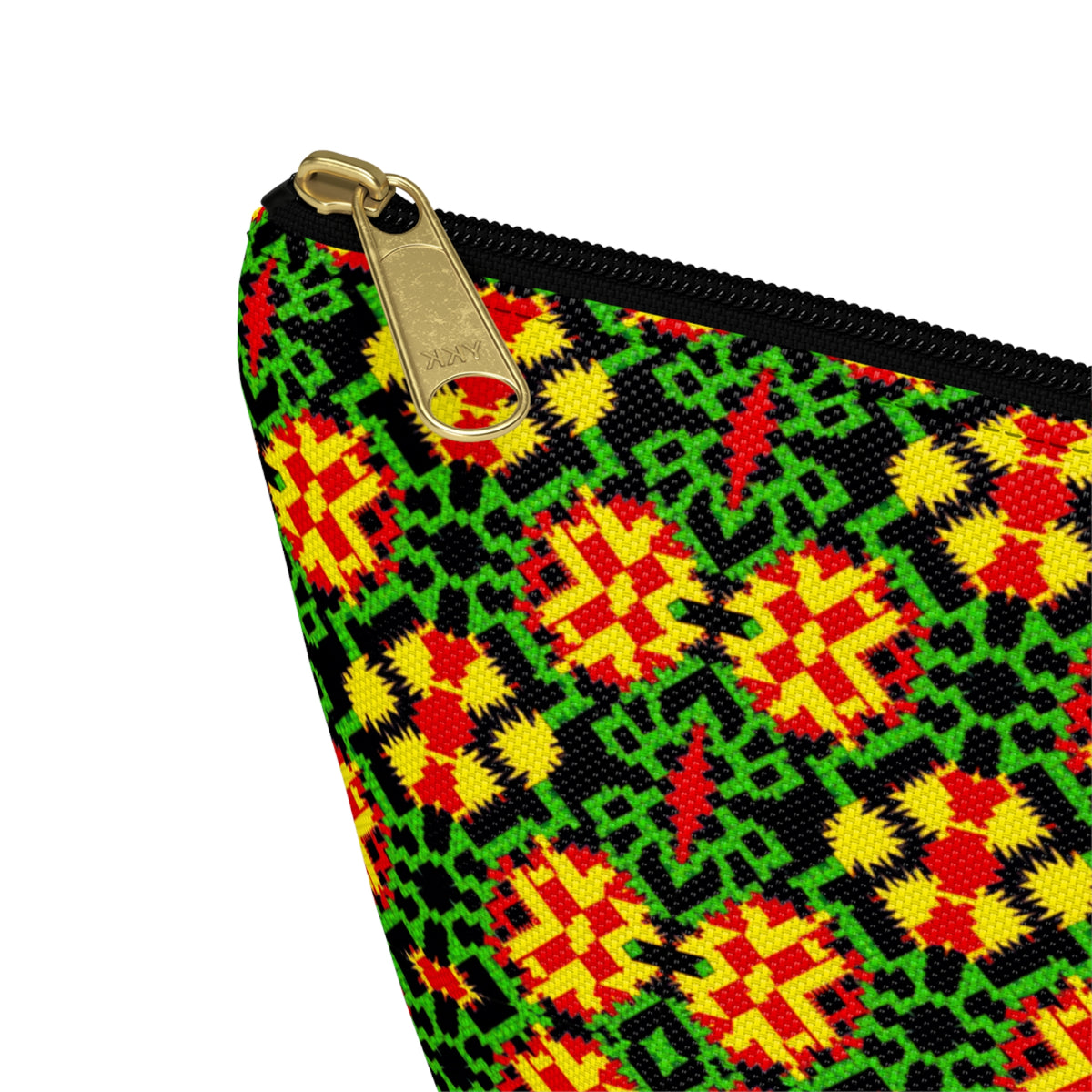 Geometric Kaleidoscope Accessory Pouch | T-Bottom Zipper Pouch