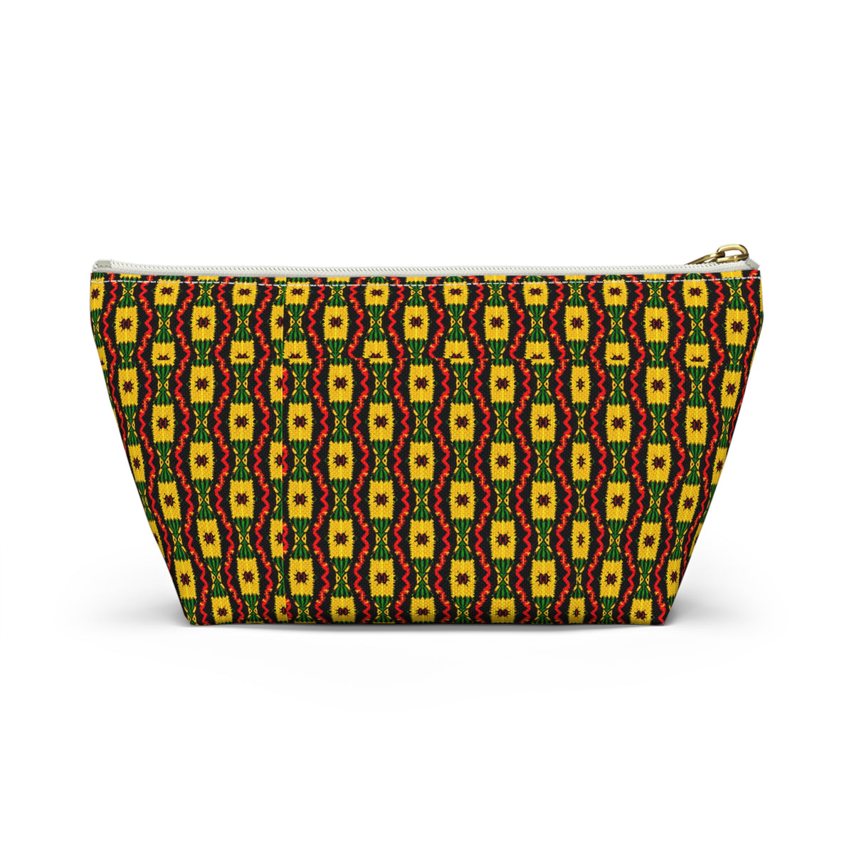 Geometric Aztec Pattern Accessory Pouch | T-Bottom Zip Cosmetic Bag