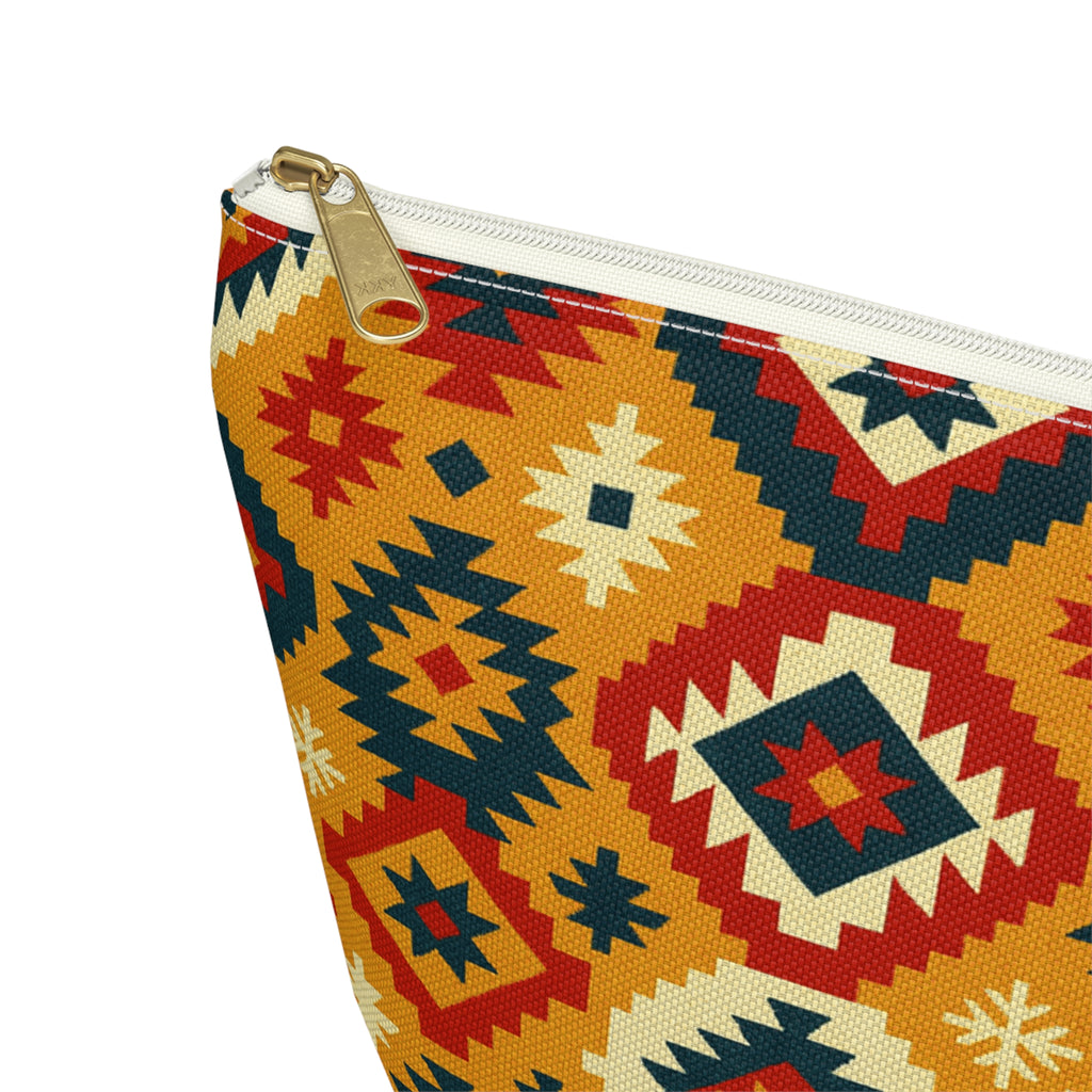 Southwestern Geometric Accessory Pouch | T-Bottom Makeup Bag