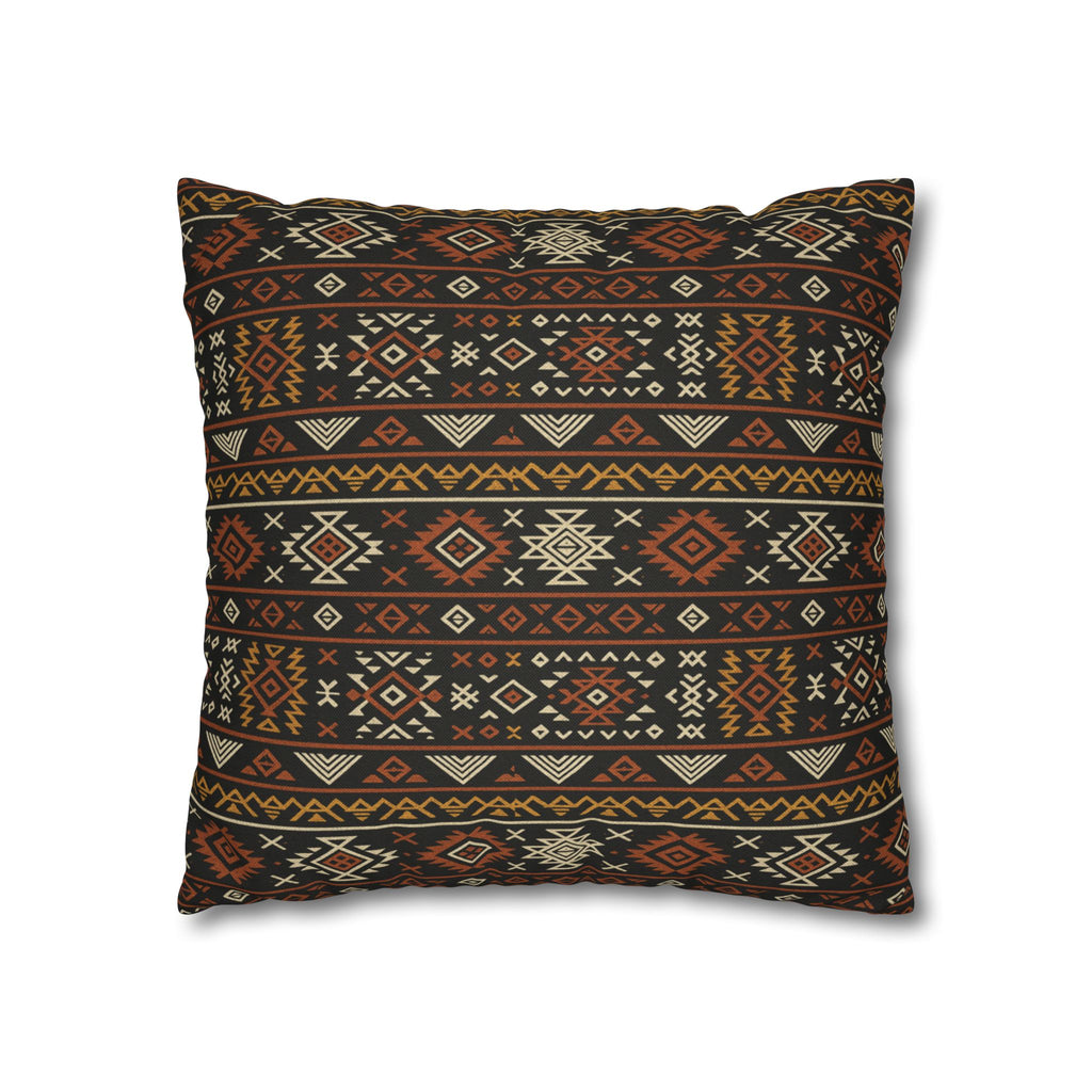 Southwestern Geometric Pattern Pillowcase | Aztec Stripe Boho Home Decor