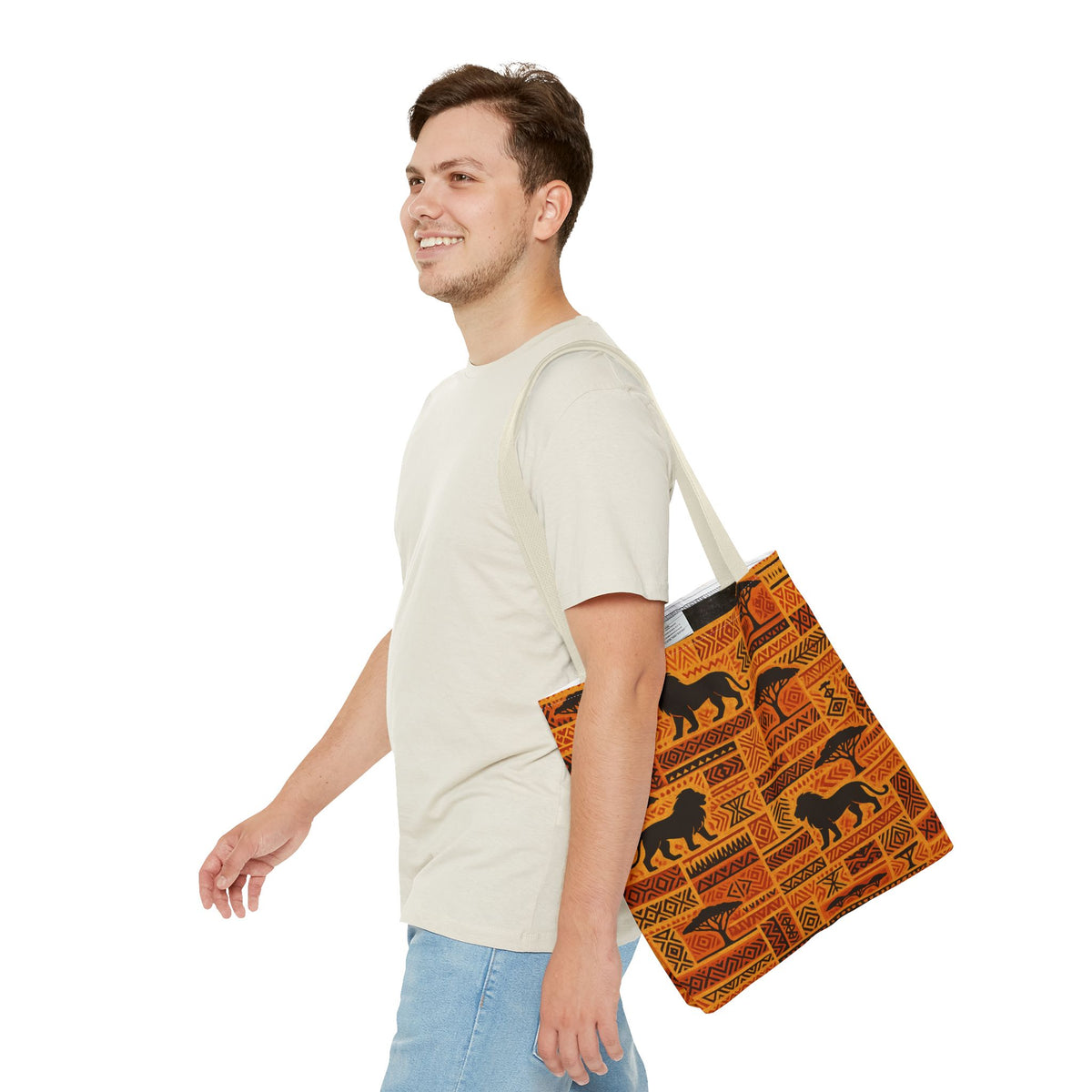 African Safari Lion Pattern Tote