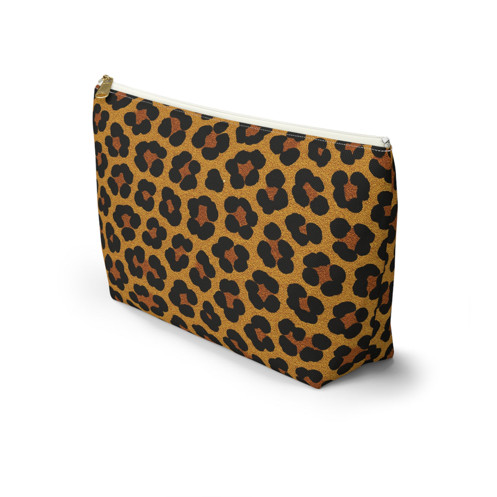 Leopard Print Accessory Pouch | T-Bottom Cosmetic Bag