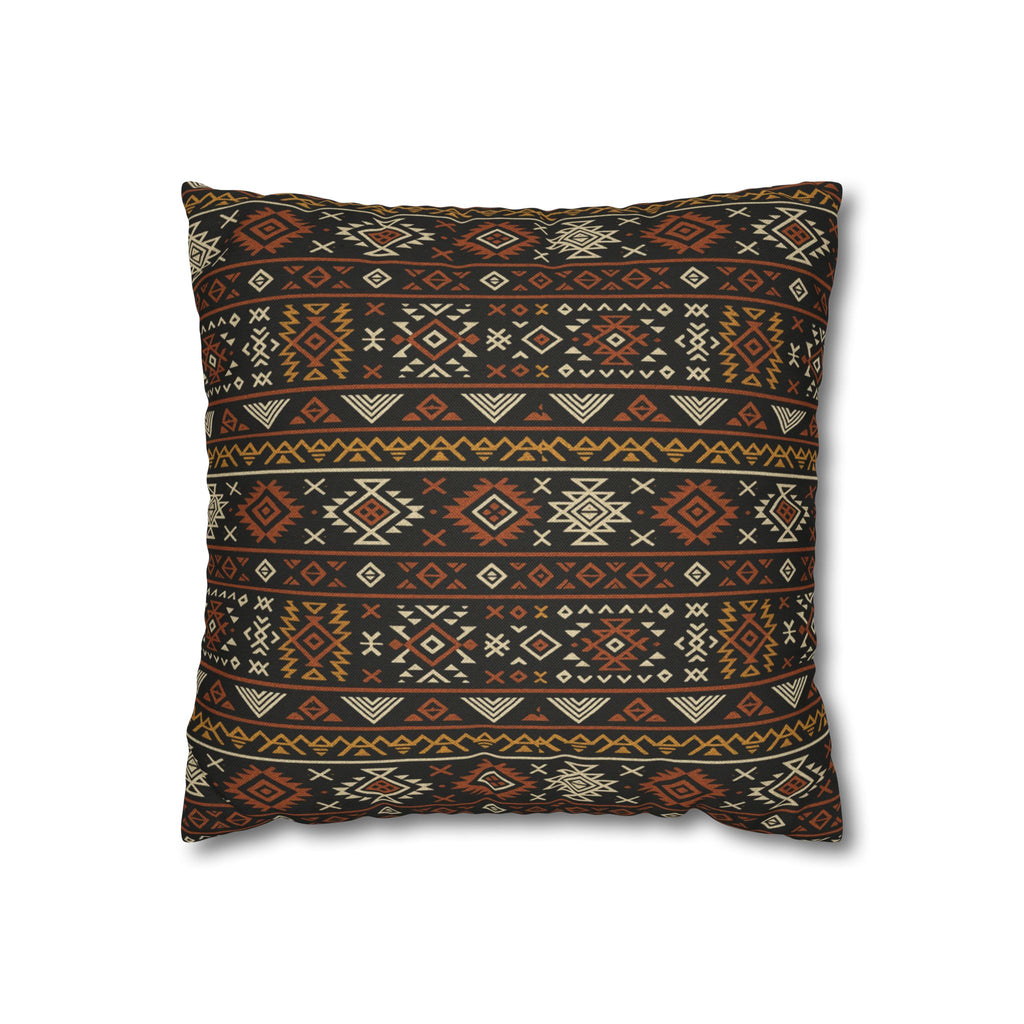 Southwestern Geometric Pattern Pillowcase | Aztec Stripe Boho Home Decor