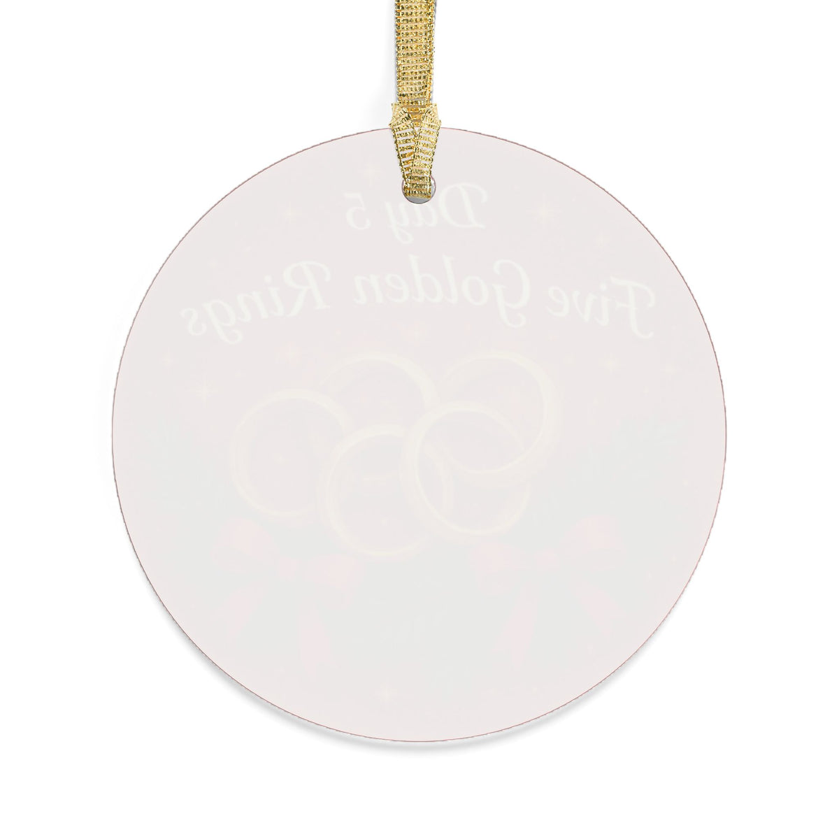 Five Golden Rings Ornament | Acrylic Christmas Tree Decoration | 12 Days of Christmas Ornament | Holiday Keepsake Gift & Festive Home Décor
