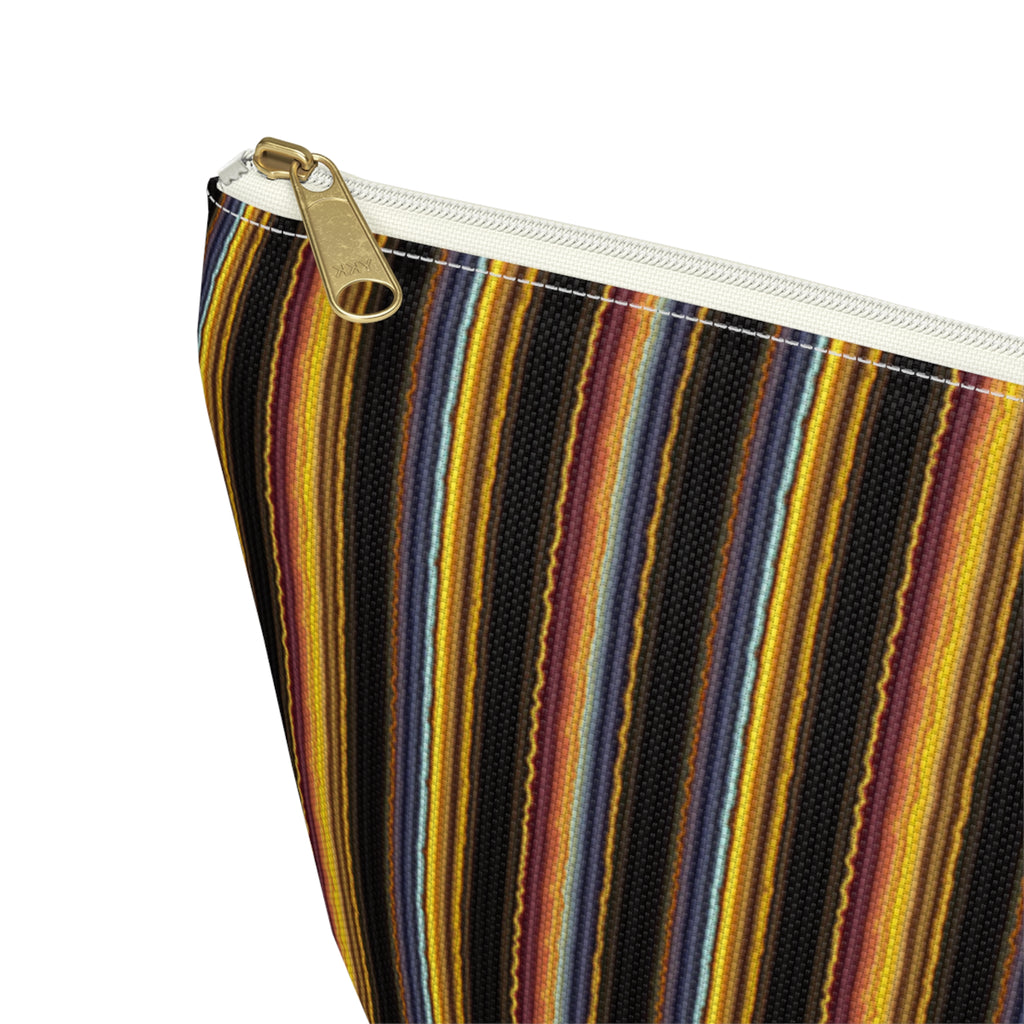 Autumn Stripe Accessory Pouch | T-Bottom Makeup Bag
