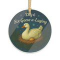 Six Geese a-Laying Ornament | Acrylic Christmas Tree Decoration | 12 Days of Christmas Ornament | Holiday Keepsake Gift & Festive Home Décor