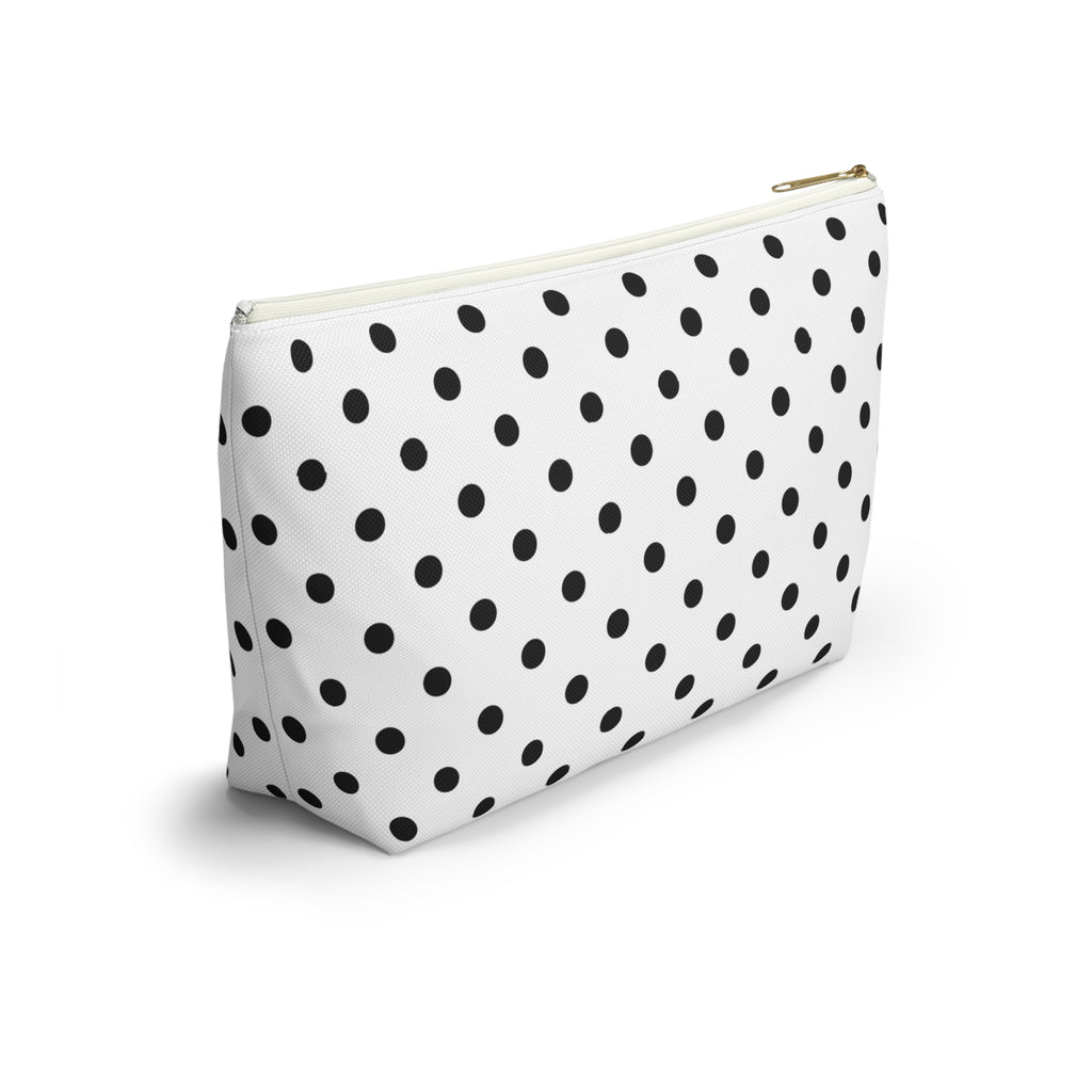 Black Polka Dot Accessory Pouch