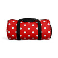 Red Polka Dot Duffel Bag – Retro Travel & Gym Tote