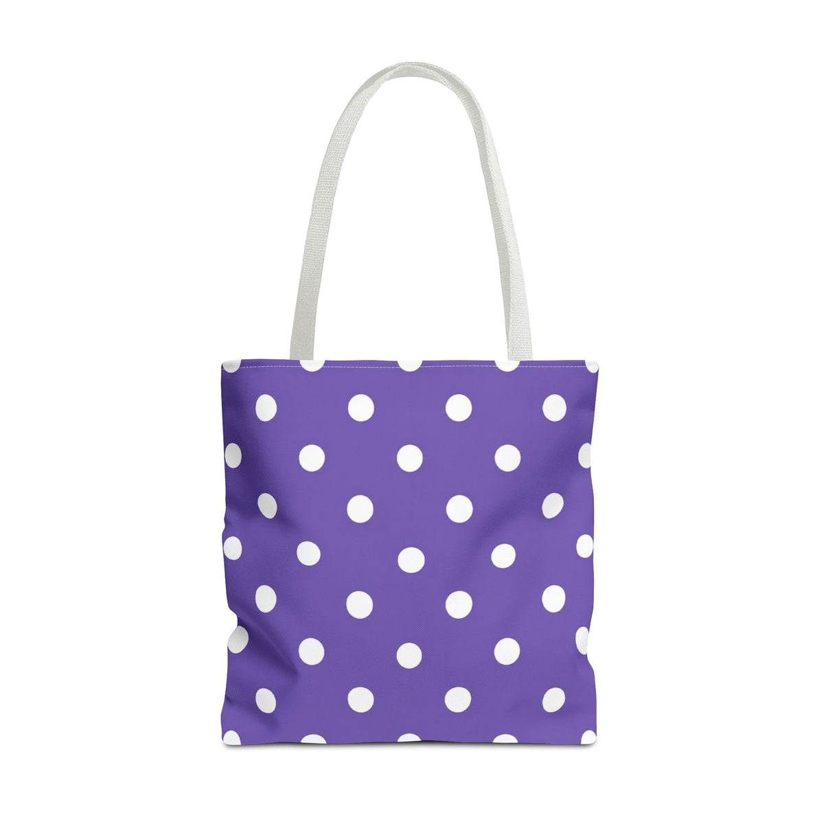 Purple With White Polka Dot Pattern Tote Bag | Purple Background All Over Print