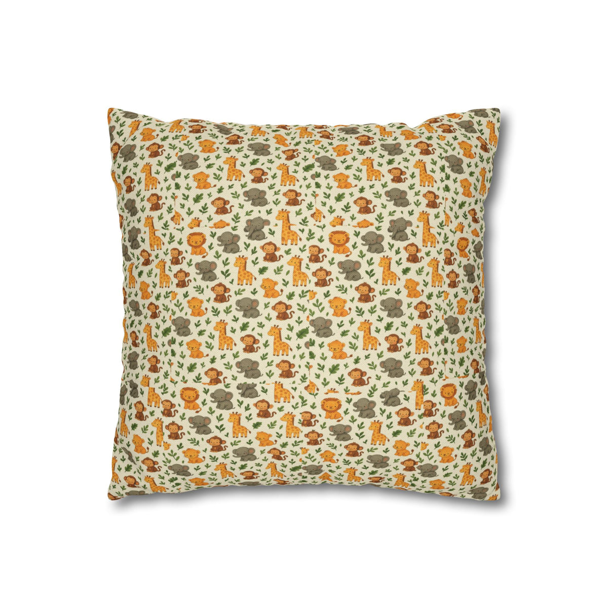 Autumn Woodland Animals Fox & Mushroom Spun Polyester Pillowcase, Fall Decor, Forest Creatures Cushion Cover, Woodland Nursery Accent,