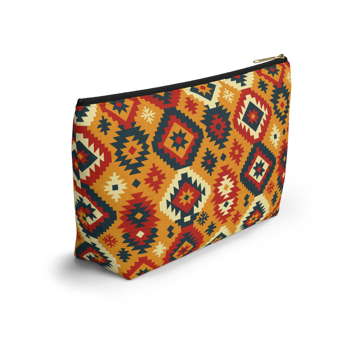 Southwestern Geometric Accessory Pouch | T-Bottom Makeup Bag