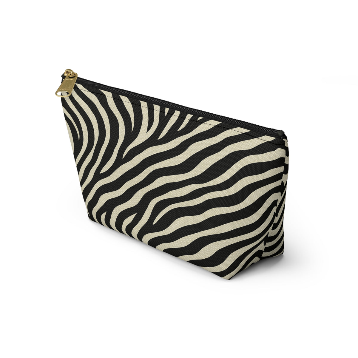 Zebra Print Accessory Pouch | T-Bottom Makeup Bag