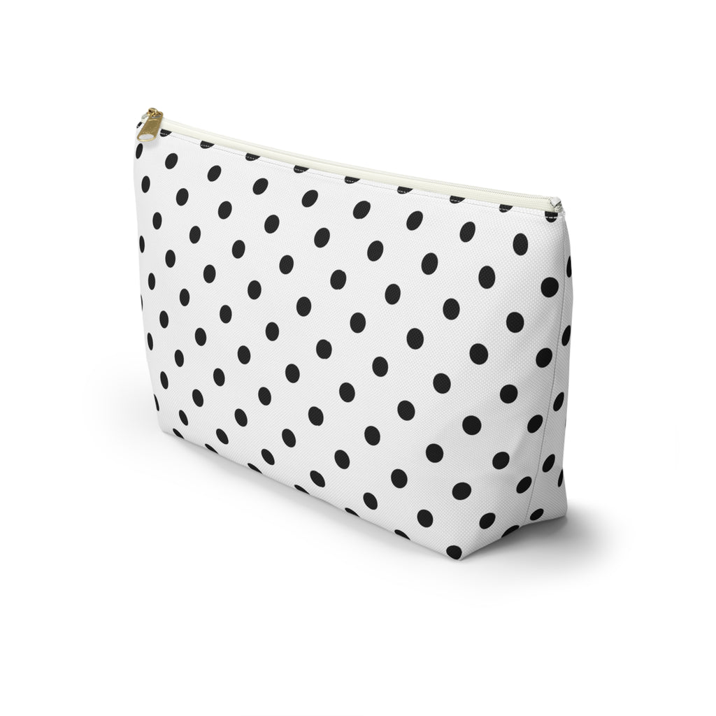 Black Polka Dot Accessory Pouch