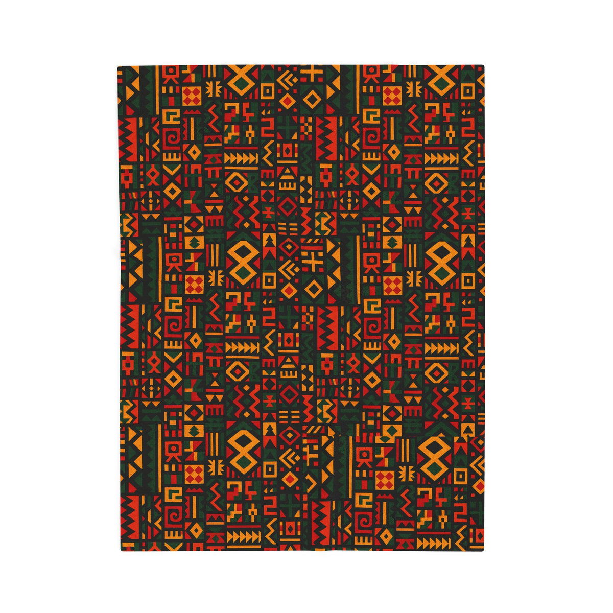 African Tribal Geometric Pattern Velveteen Plush Blanket