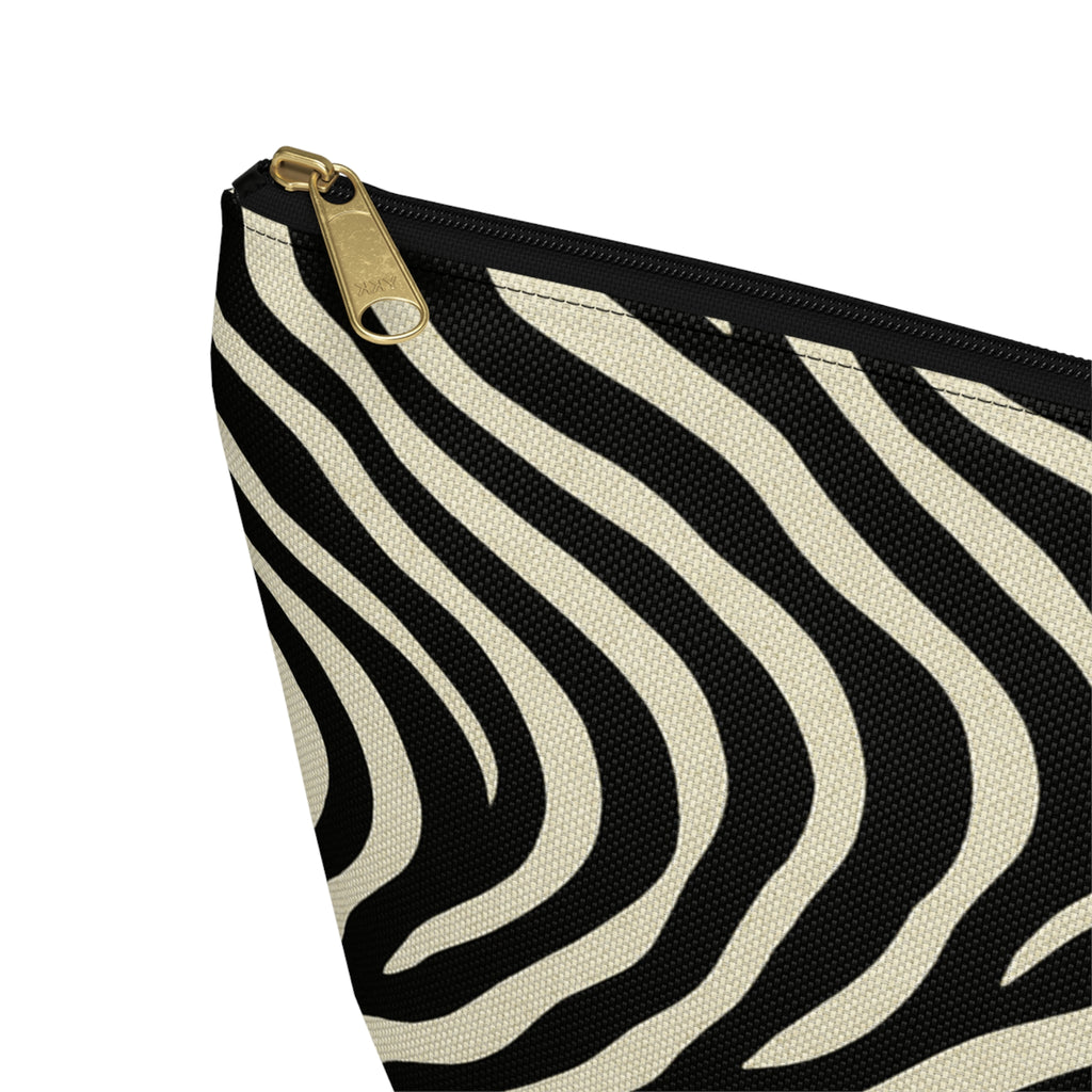Zebra Print Accessory Pouch | T-Bottom Makeup Bag
