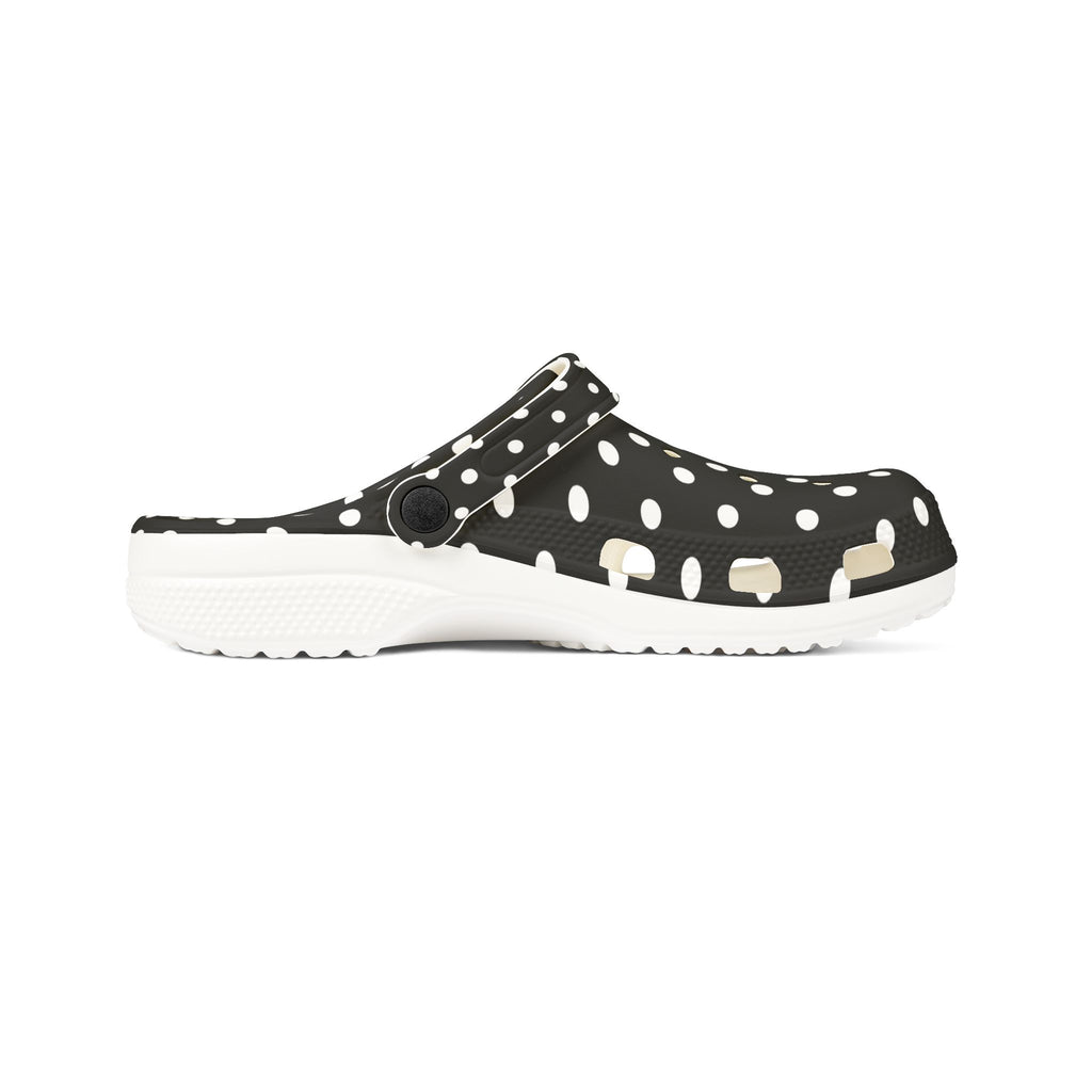 Black & White Polka Dot EVA Foam Clogs