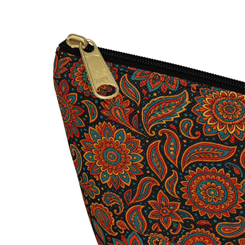 Bohemian Accessory Pouch, Makeup Bag, Travel Organizer, Toiletry Case, Gift for Her, Mandala Design
