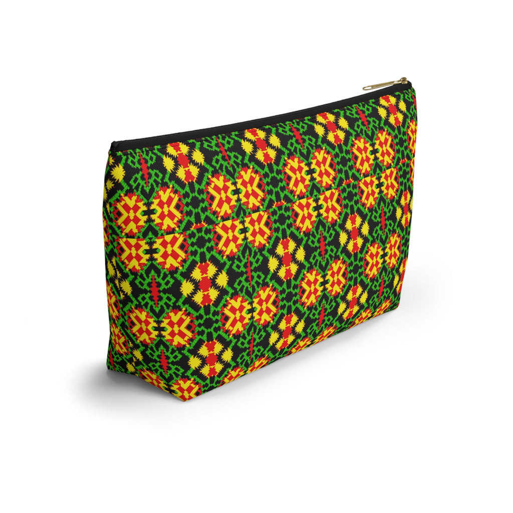 Geometric Kaleidoscope Accessory Pouch | T-Bottom Zipper Pouch