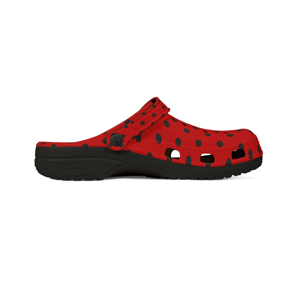 Red & Black Polka Dot EVA Foam Clogs