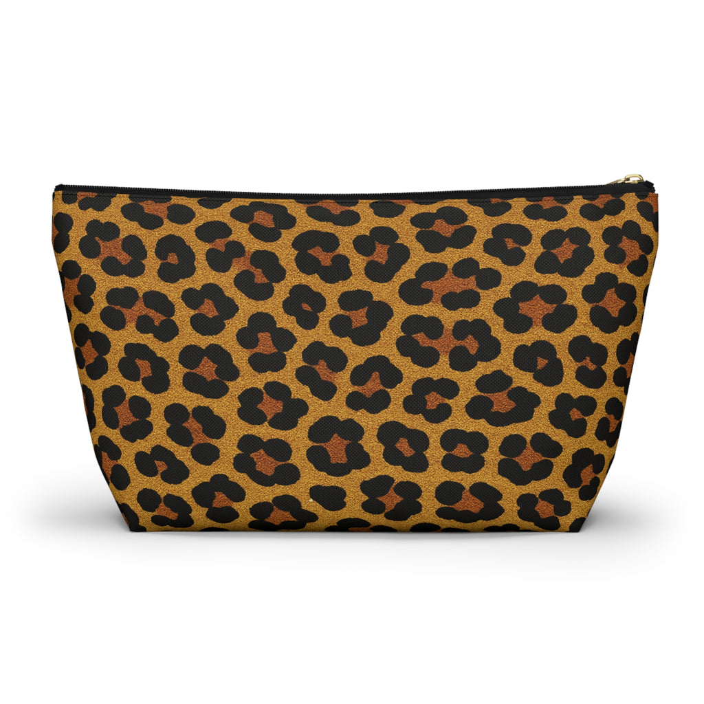 Leopard Print Accessory Pouch | T-Bottom Cosmetic Bag