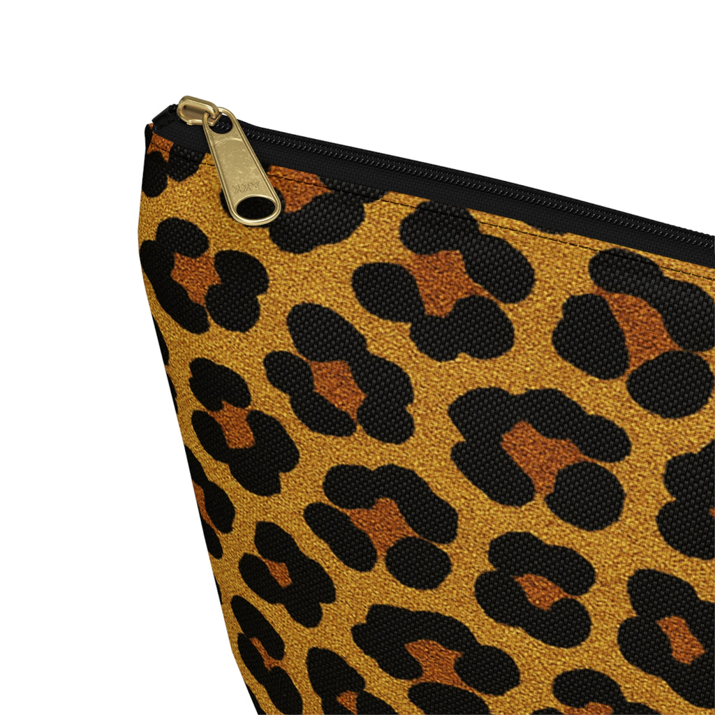 Leopard Print Accessory Pouch | T-Bottom Cosmetic Bag
